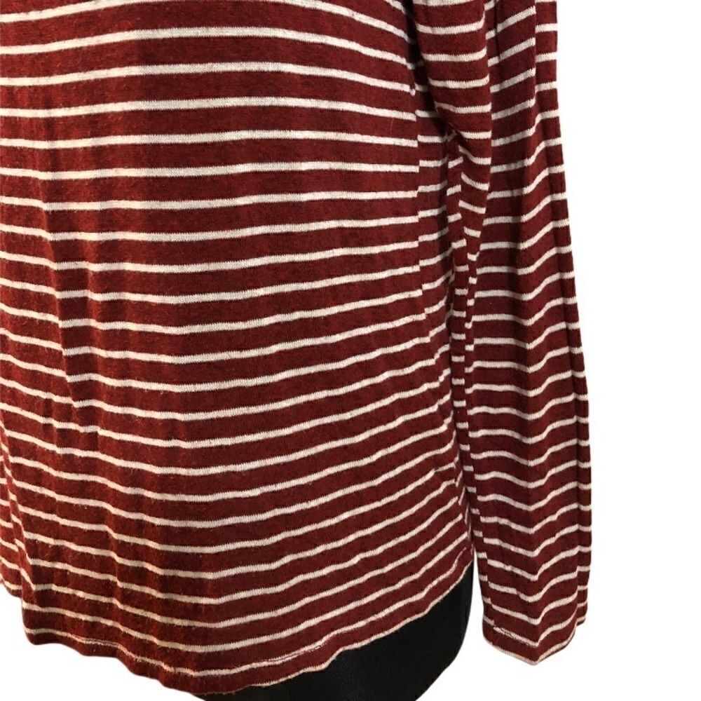 𝅺bp Striped Open Back Long Sleeve Top Size M - Picture 3 of 9